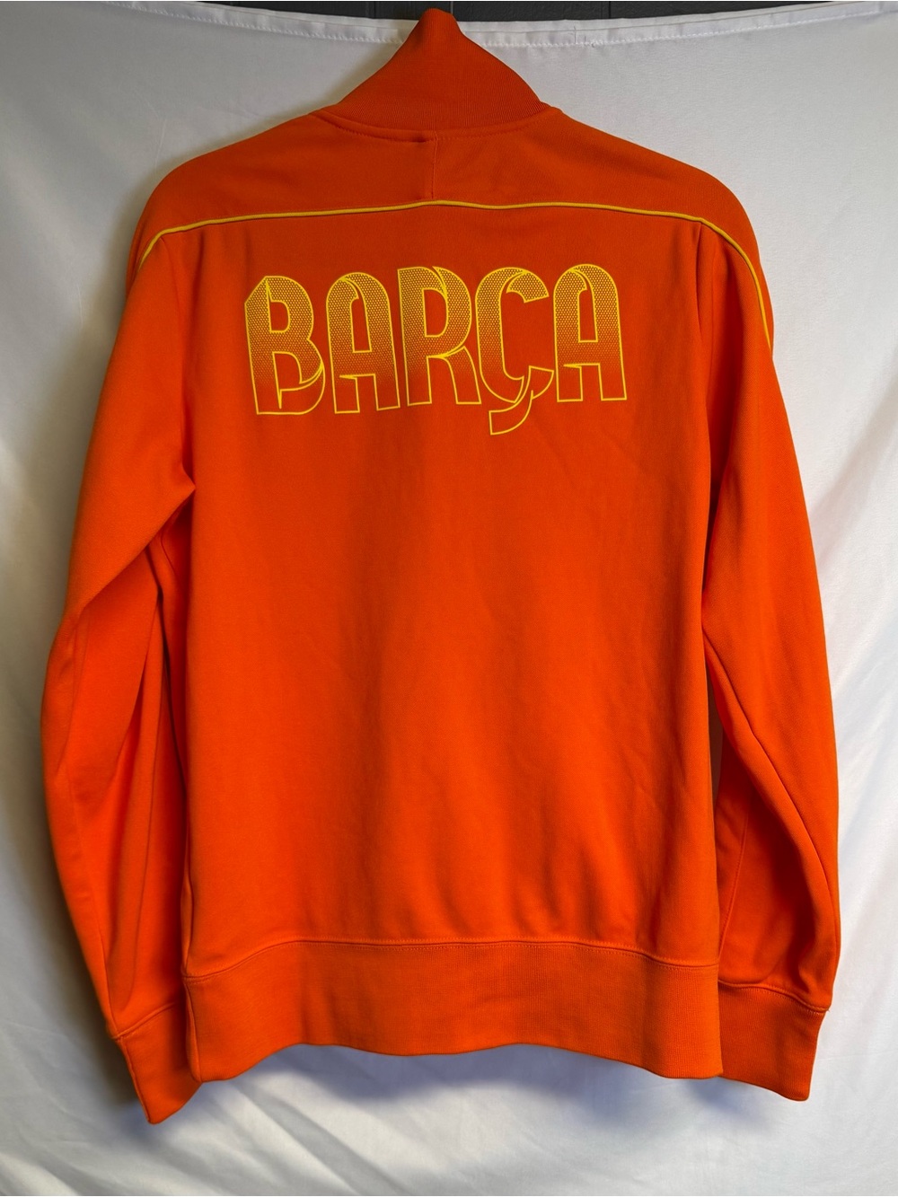 Nike Orange Zip-Up Sweatshirt with Yellow Accents